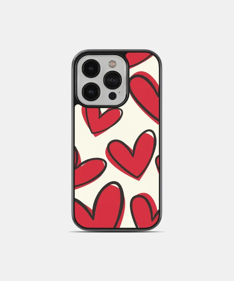 Motion Hearts Metal Case Cover for iPhone 13 Pro Main View