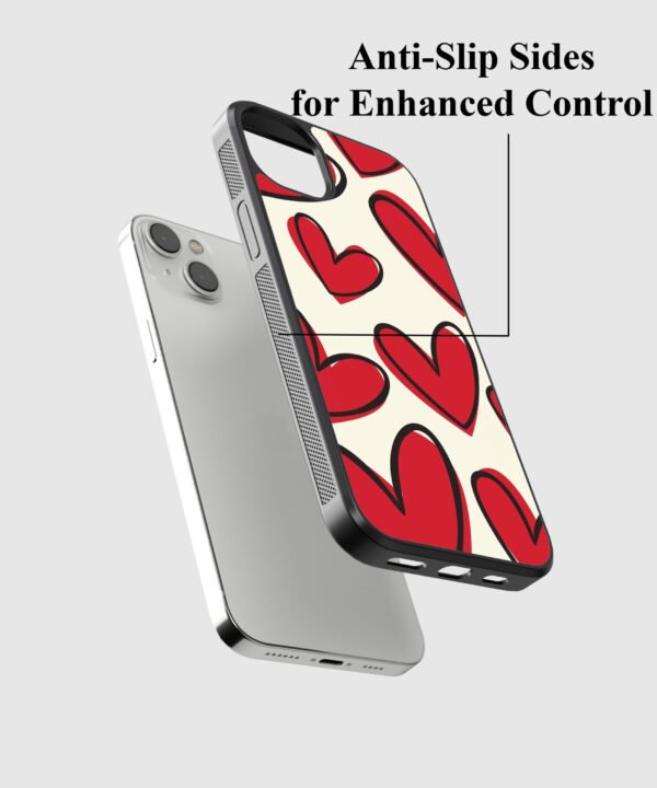 Motion Hearts Metal Case Cover for iPhone 14 Plus – Feature 2 View