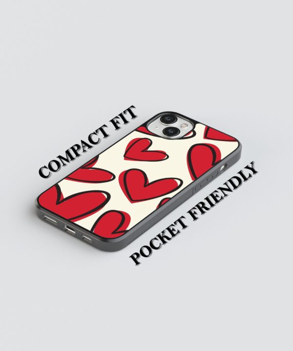 Motion Hearts Metal Case Cover for iPhone 14 Plus Feature 1 View