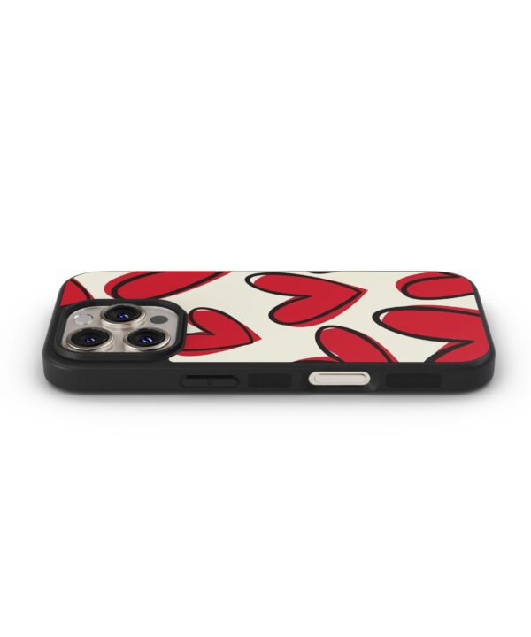 Motion Hearts Metal Case Cover for iPhone 16 Pro Max – Side View