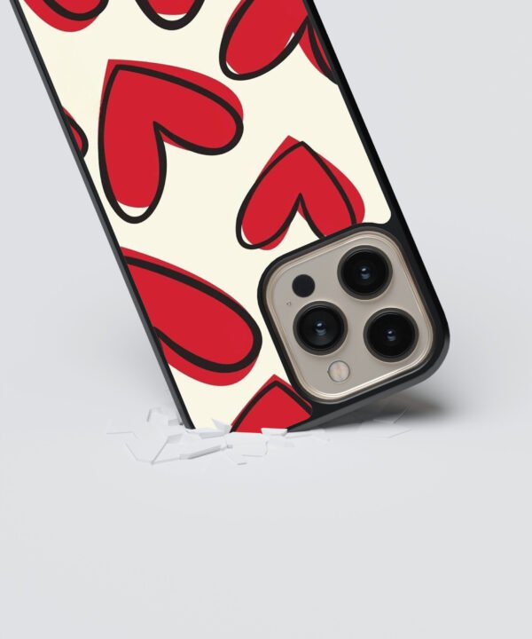 Motion Hearts Metal Case Cover for iPhone 16 Pro Max – Dropping View