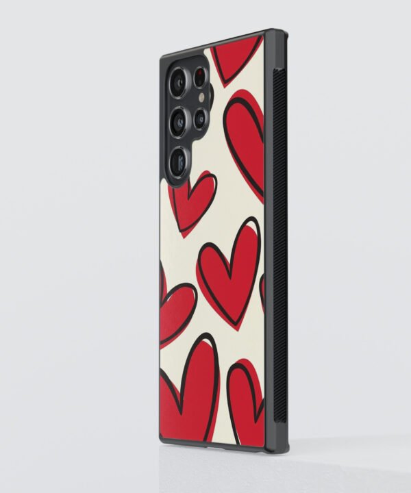 Motion Hearts Metal Case for Samsung Galaxy S24 Ultra side view