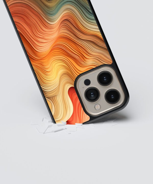 Multi Wavy Metal Case Cover for iPhone 15 Pro Max – Dropping View