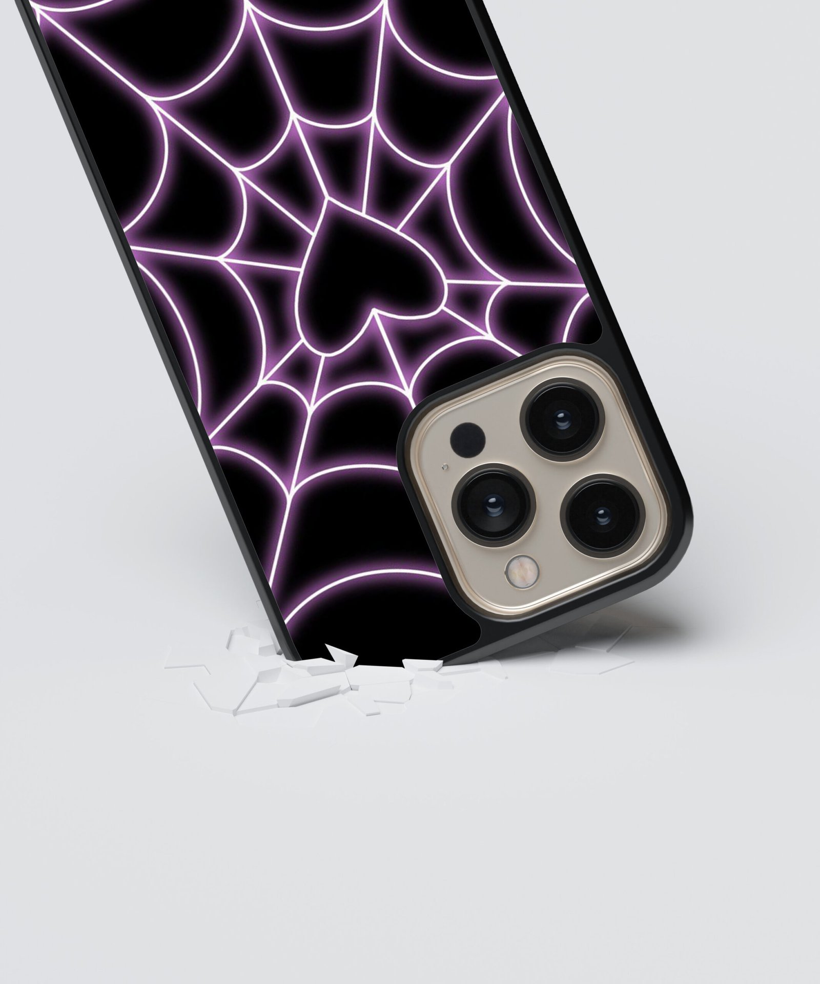 neon-spiderweb-metal-case-cover-for-iphone-16-pro-04 Neon spiderweb Metal Case Cover for iPhone 16 Pro – Dropping View