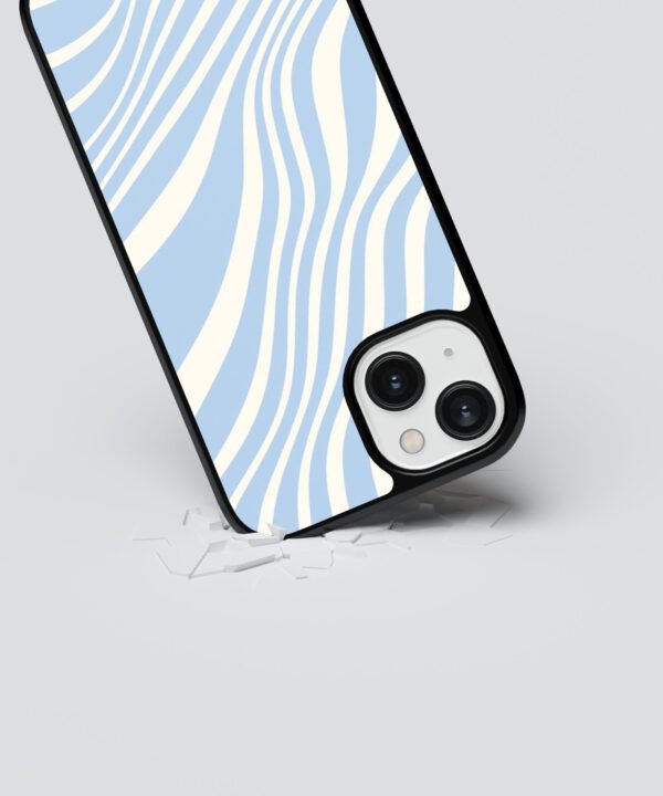 Ocean Wave Metal Case Cover for iPhone 14 Dropping View