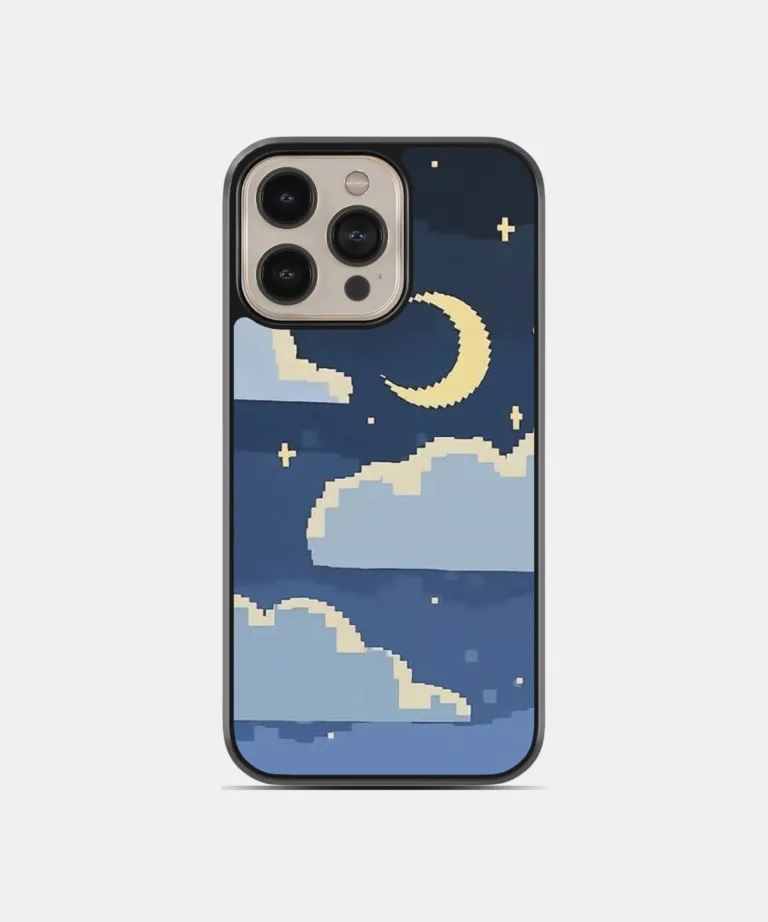 Pixel Night Metal Case Cover for iPhone 16 Pro – Main View