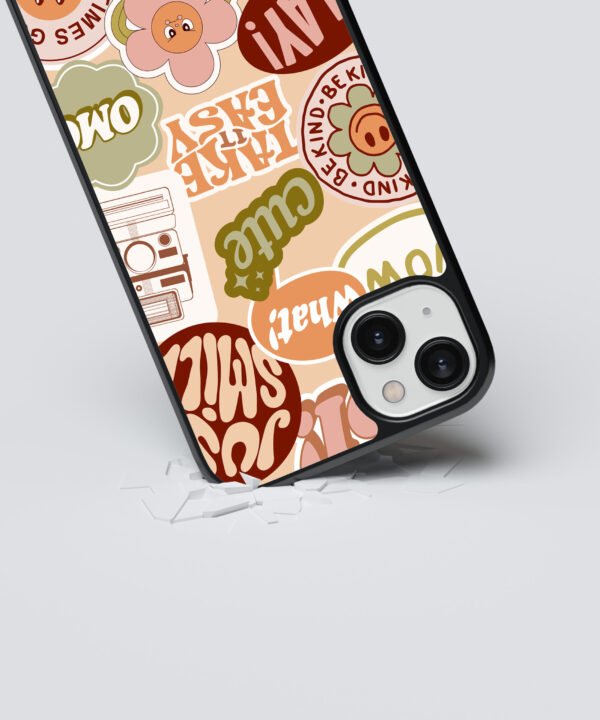 Pop Doodles Metal Case Cover for iPhone 14 Plus Dropping View