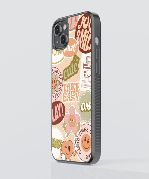 Pop Doodles Metal Case Cover for iPhone 14 Plus Side View