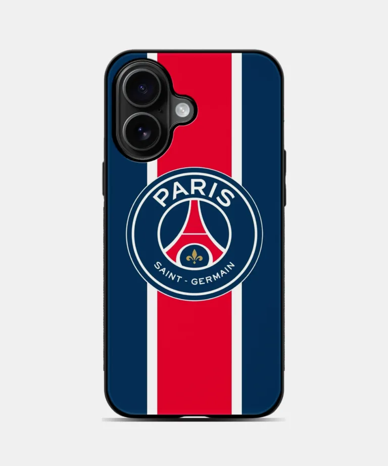PSG Inspired Metal Case Cover for iPhone 16