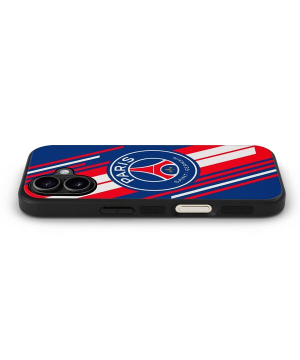 PSG Inspired Metal Case Cover for iPhone 16 Plus – Side View