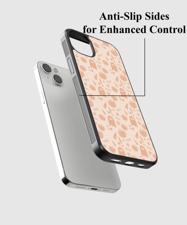 Pumpkin Boo Metal Case Cover for iPhone 14 Plus – Feature 2 View
