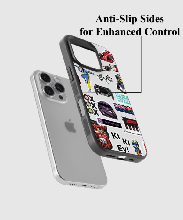 Race Collage Metal Case Cover for iPhone 16 Pro – Feature 2 View
