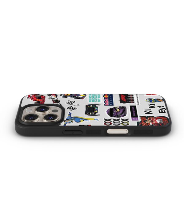 Race Collage Metal Case Cover for iPhone 16 Pro – Side View