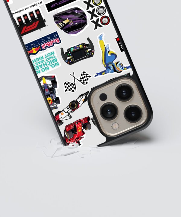 Race Collage Metal Case Cover for iPhone 16 Pro – Dropping View