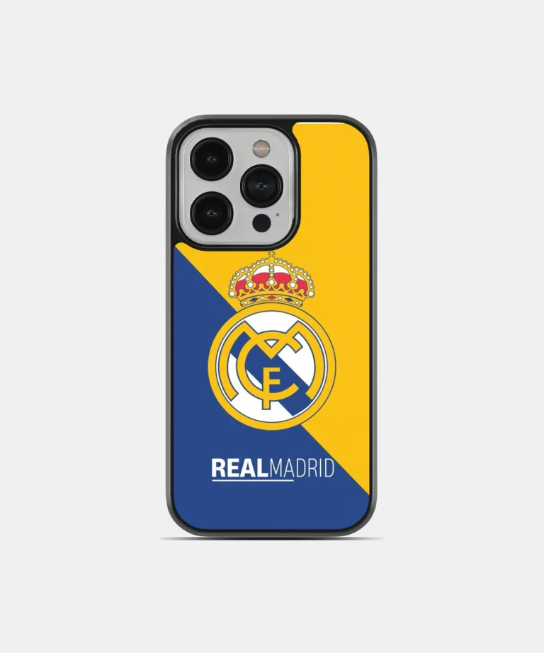 Real Madrid Inspired Metal Case Cover for iPhone 13 Pro Main View