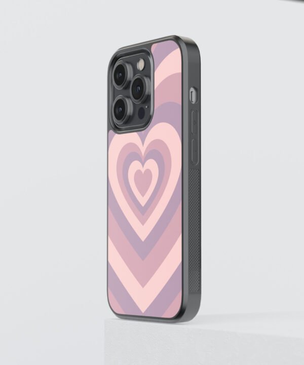 Retro Hearts Metal Case Cover for iPhone 13 Pro Side View