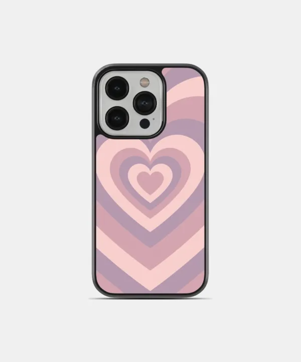 Retro Hearts Metal Case Cover for iPhone 13 Pro Main View