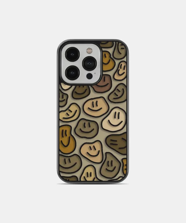 Smiley Pebbles Metal Case Cover for iPhone 15 Pro – Main View