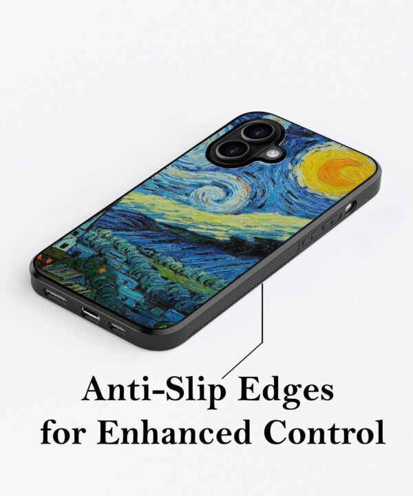 Starry Night Metal Case Cover for iPhone 16 – Feature 2 View