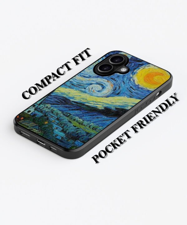 Starry Night Metal Case Cover for iPhone 16 – Feature 1 View