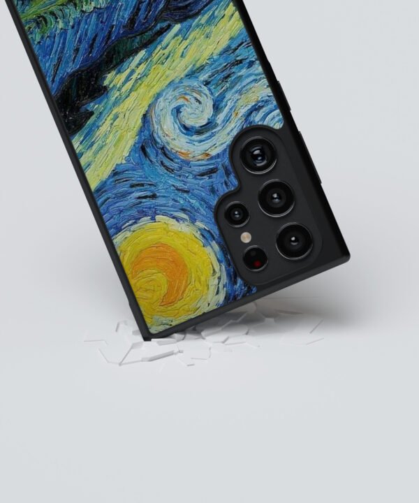 Starry Night Metal Case Cover for Samsung Galaxy S23 Ultra – Dropping View