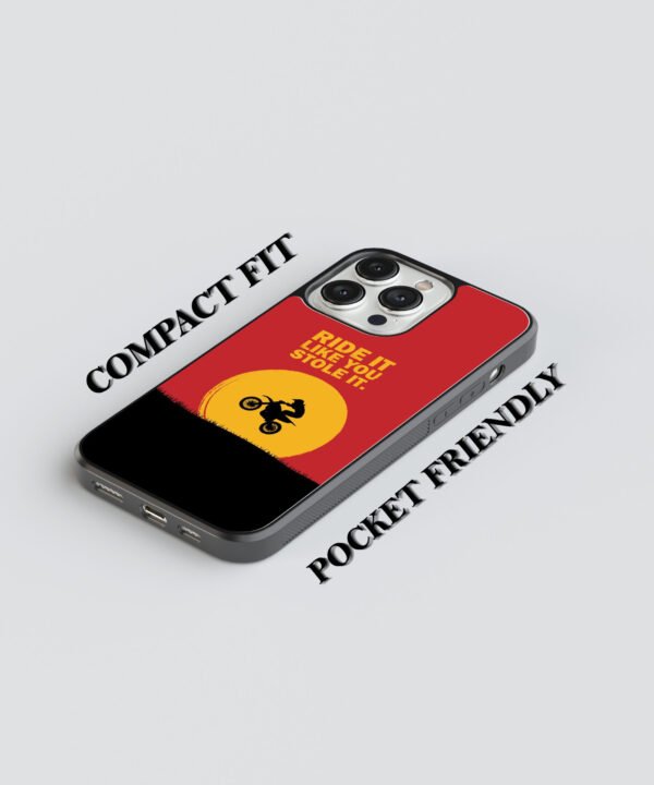 Sunset Rider Metal Case Cover for iPhone 13 Pro Max Feature 1 View