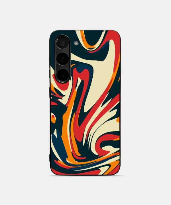 Wavy Artwork Metal Case Cover for Samsung Galaxy S24 Main View