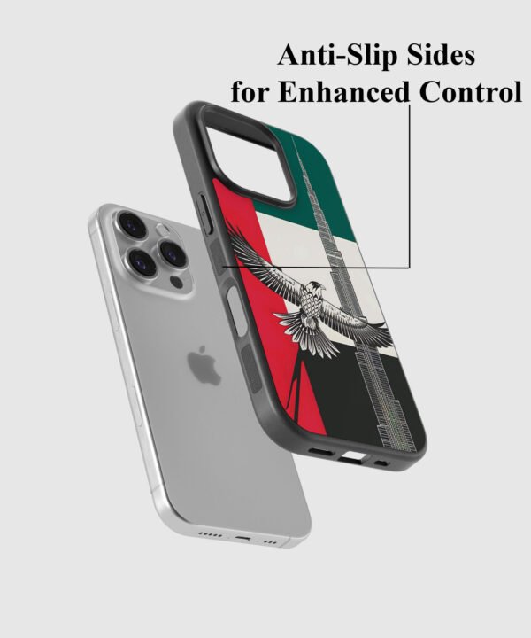 Wings Over Burj Metal Case Cover for iPhone 16 Pro – Feature 2 View