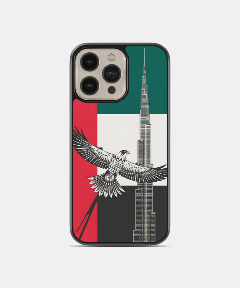 Wings Over Burj Metal Case Cover for iPhone 16 Pro Max – Main View