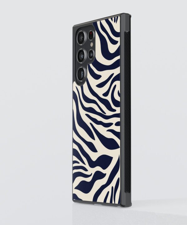 Zebra Vibe Metal Case Cover for Samsung Galaxy S23 Ultra – Side View