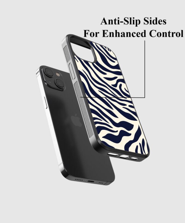 Zebra Vibes Metal Case Cover for iPhone 14 – Feature 2 View