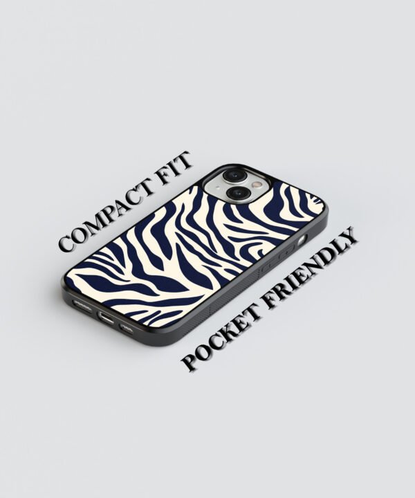 Zebra Vibes Metal Case Cover for iPhone 14 Feature 1 View