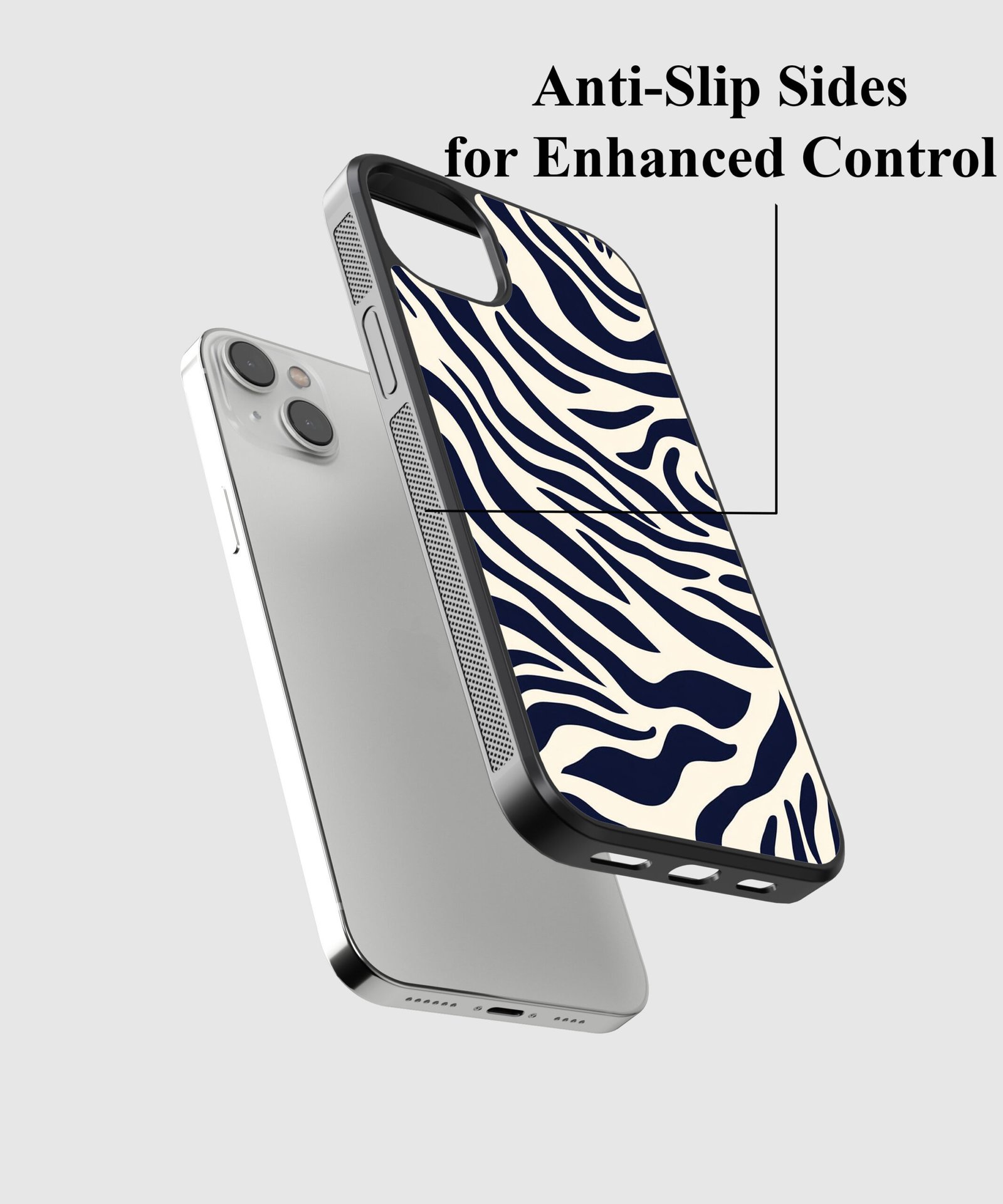 zebra-vibes-metal-case-cover-for-iphone-14-Plus-03 Zebra Vibes Metal Case Cover for iPhone 14 Plus – Feature 2 View