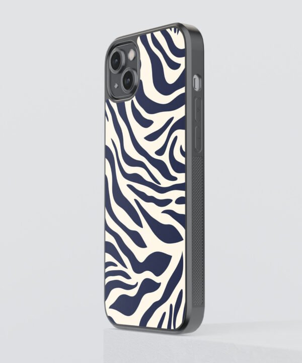 Zebra Vibes Metal Case Cover for iPhone 14 Plus Side View