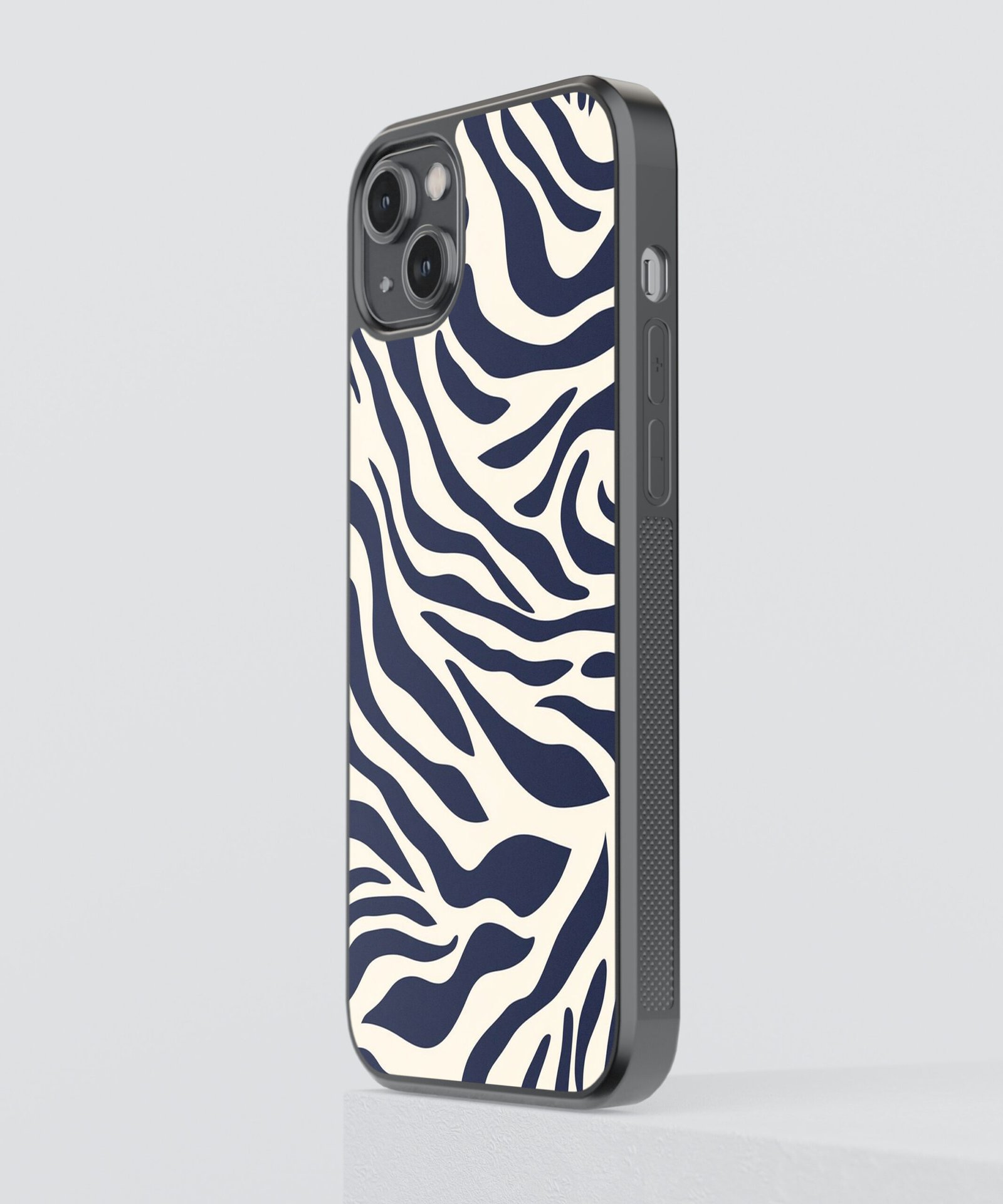 zebra-vibes-metal-case-cover-for-iphone-14-Plus-05 Zebra Vibes Metal Case Cover for iPhone 14 Plus Side View