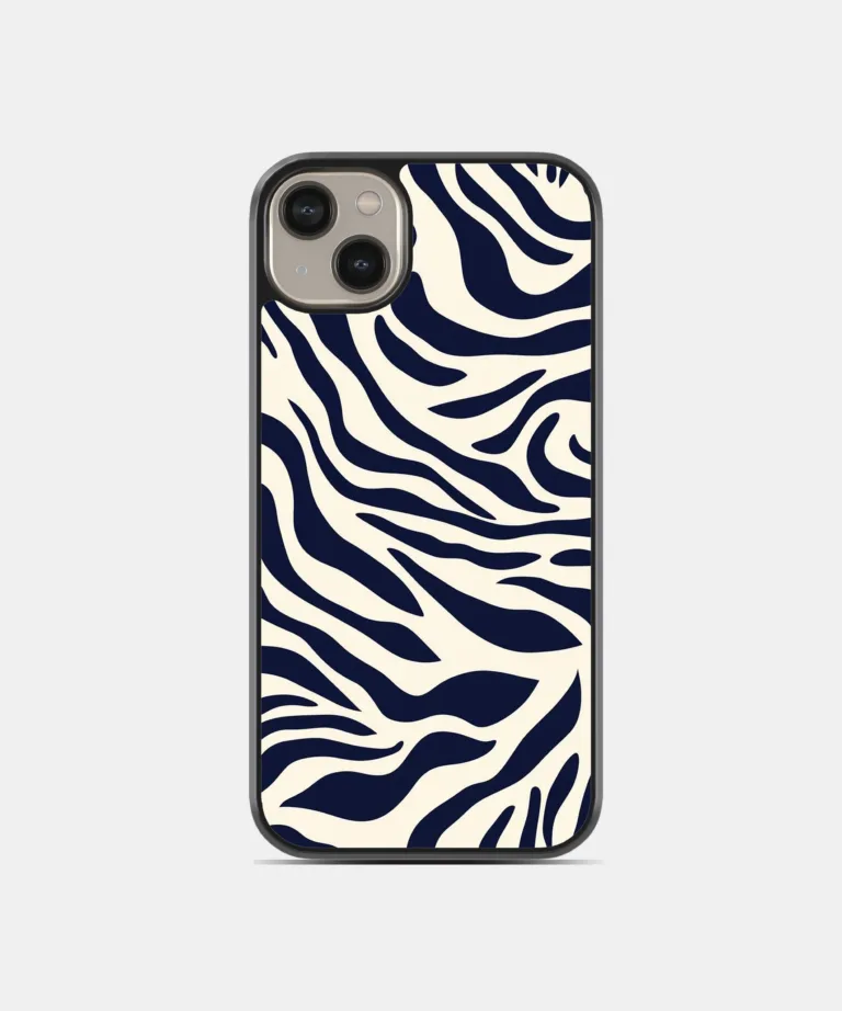 Zebra Vibes Metal Case Cover for iPhone 14 Plus Main View