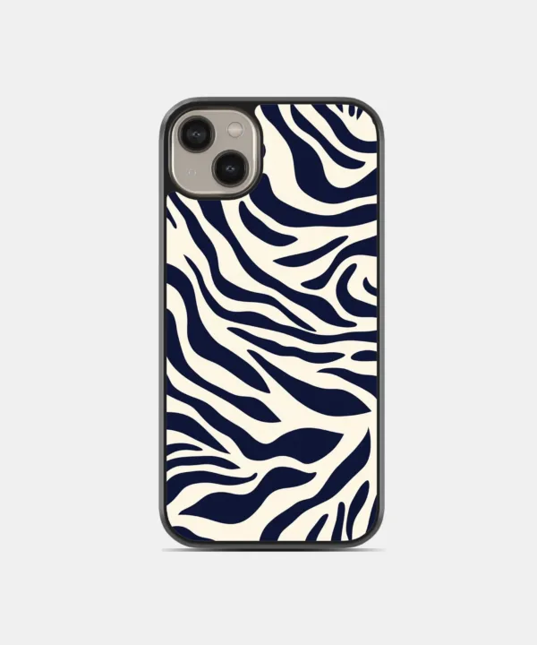 Zebra Vibes Metal Case Cover for iPhone 14 Plus Main View