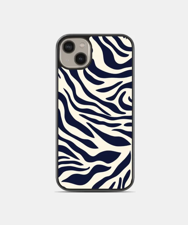 Zebra Vibes Metal Case Cover for iPhone 15 Plus