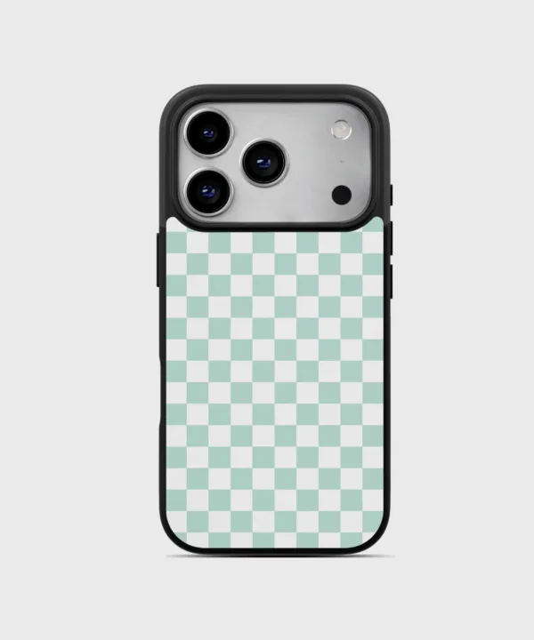 Teal Checks Magsafe Case Cover for iPhone 17 Pro Max