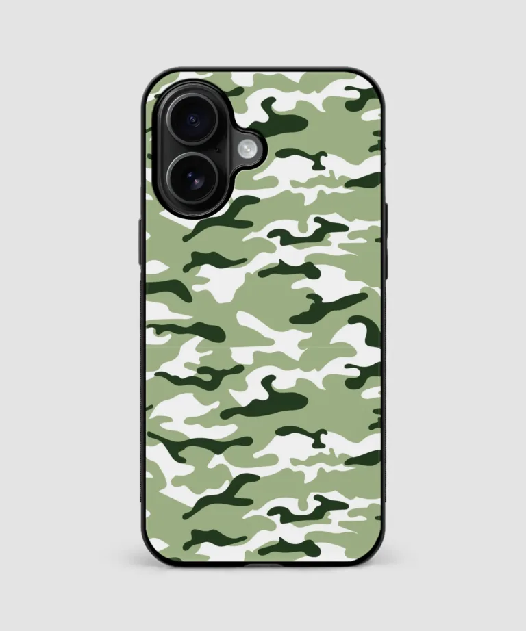 Green Camo Magsafe Case Cover for iPhone 16