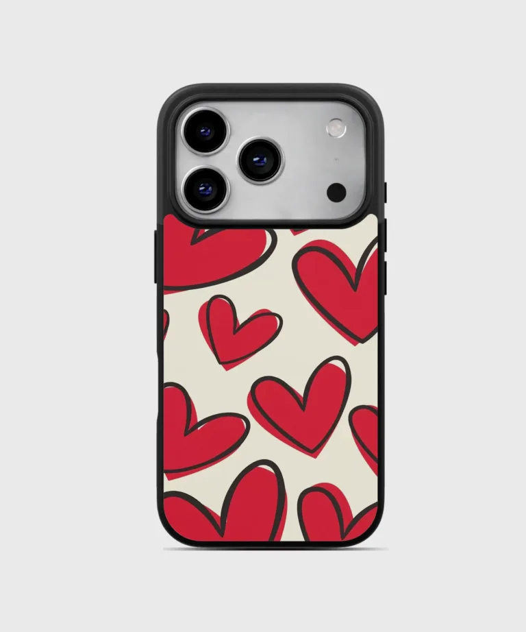 Red Hearts Magsafe Case Cover for iPhone 17 Pro
