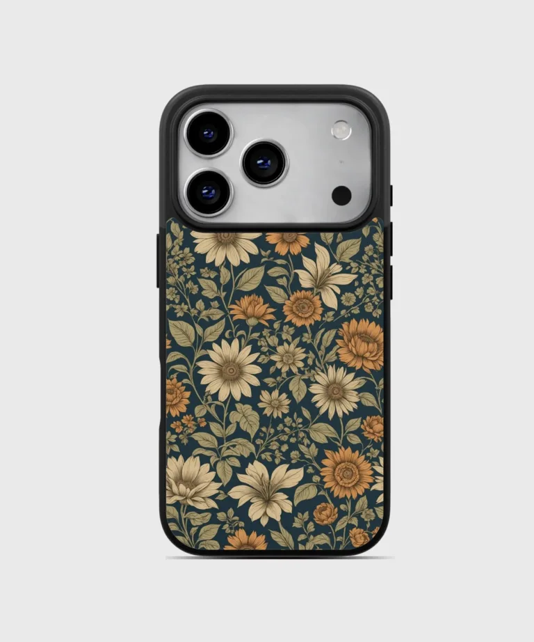 Vintage Floral Magsafe Case Cover for iPhone 17 Pro