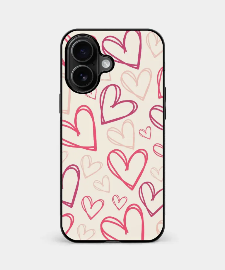 Outline Hearts Magsafe Case Cover for iPhone 16