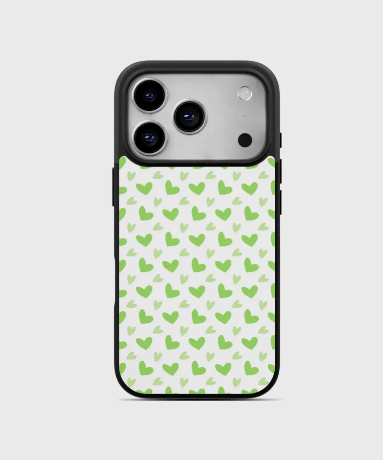 Mint Hearts Magsafe Case Cover for iPhone 17 Pro