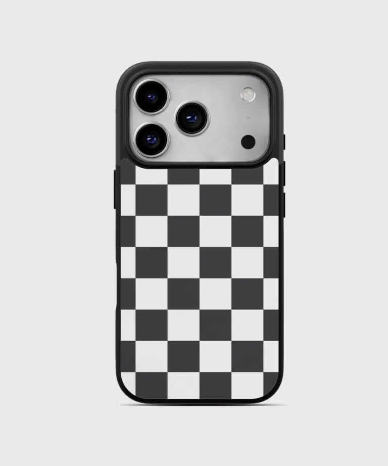 Dark Checkered Magsafe Case Cover for iPhone 17 Pro Max