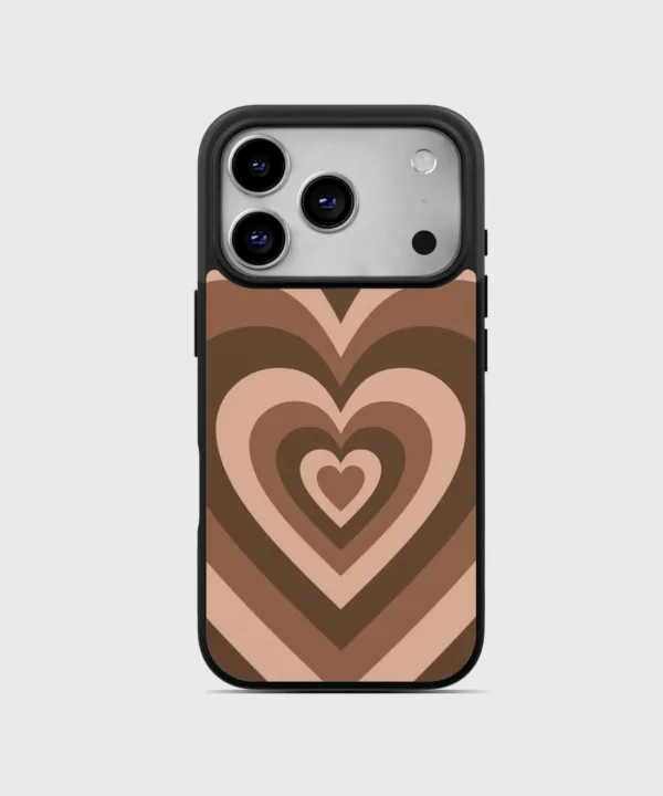 Mocha Hearts Magsafe Case Cover for iPhone 17 Pro Max