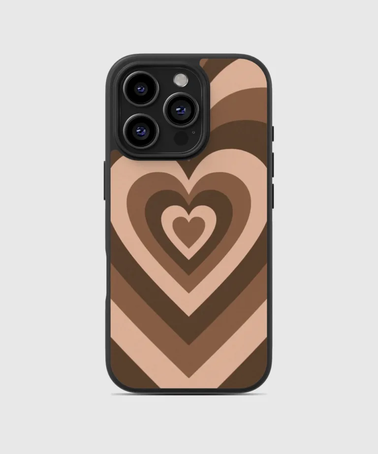 Mocha Hearts Magsafe Case Cover for iPhone 16 Pro Max