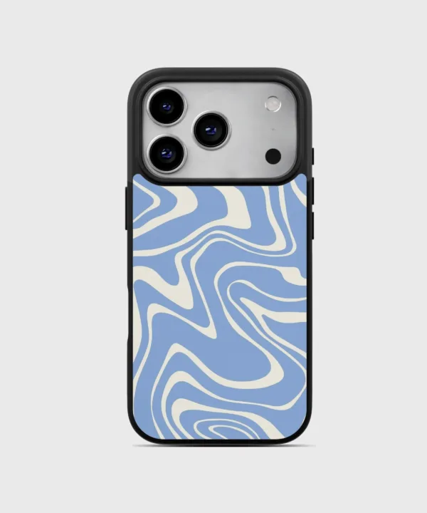 Blue Wavy Magsafe Case Cover for iPhone 17 Pro Max