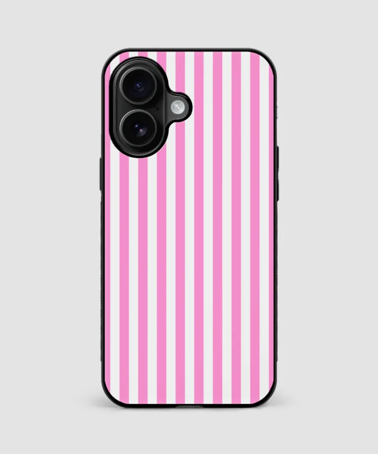 Pink Stripe Magsafe Case Cover for iPhone 16