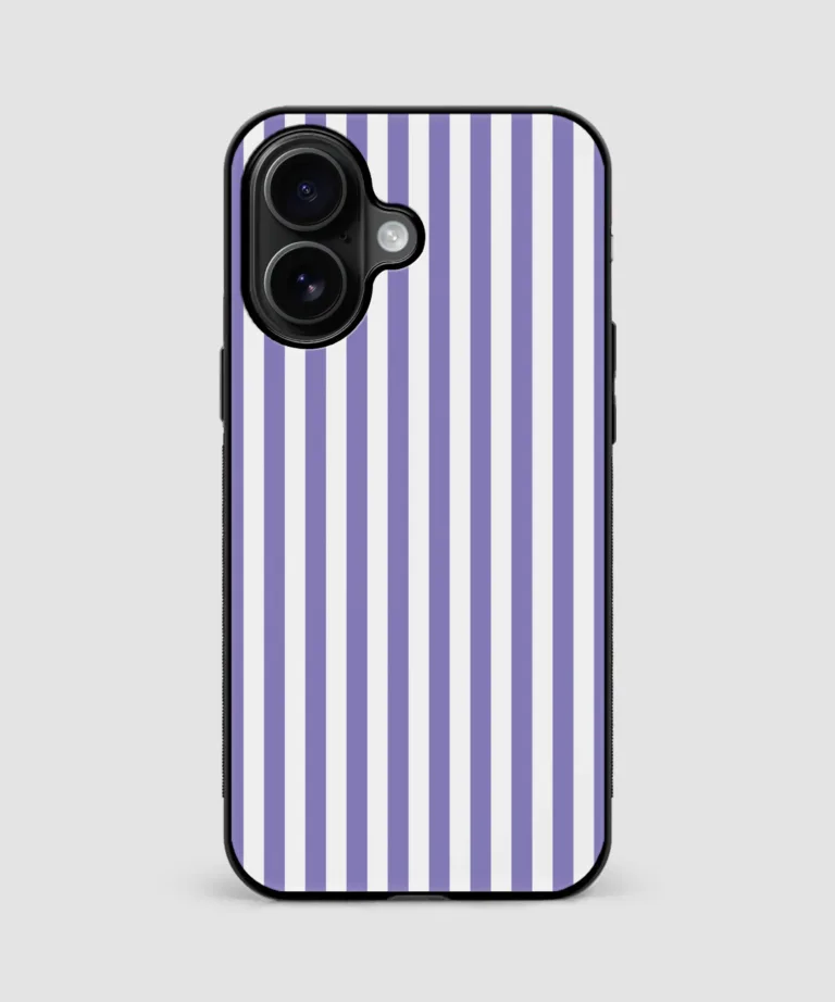 Lavender Stripe Magsafe Case Cover for iPhone 16
